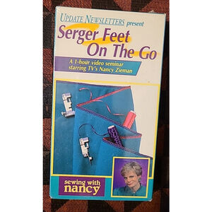 Sewing With Nancy Serger Feet On The Go VHS Tape 1991 Nancy Zieman New Sealed